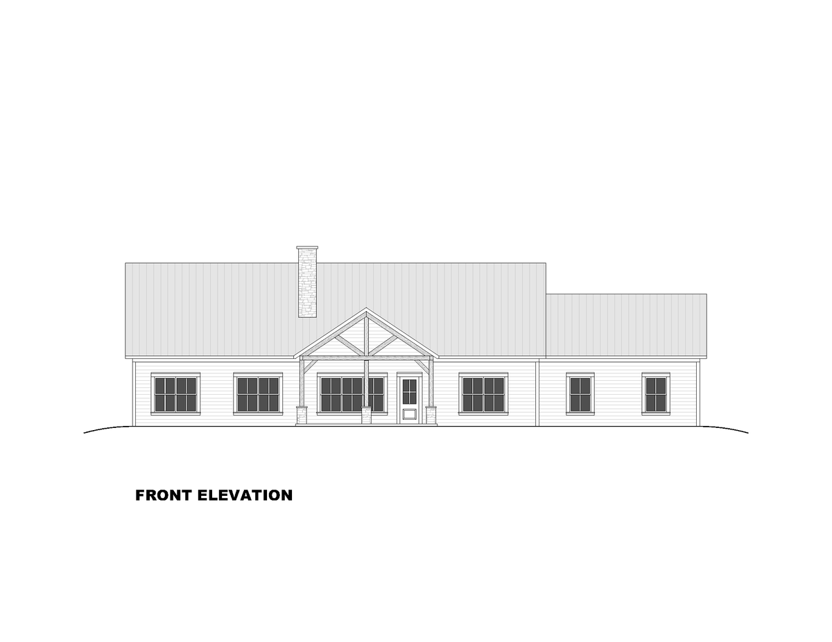 AN7744-A Modern Farmhouse Front Elevation, 4 Bedrooms, 3.5 Bathrooms | Cassidy-6B 