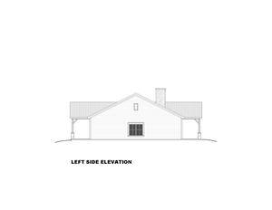 AN8257-A Country House, 4 Bedrooms, 3.5 Bathrooms | Cassidy-7 House Plan Left Elevation