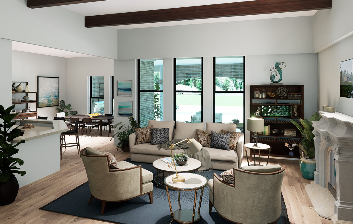 F8043-A Hill Country House Family Room, 4 Bedrooms, 4.5 Bathrooms | Chantilly 