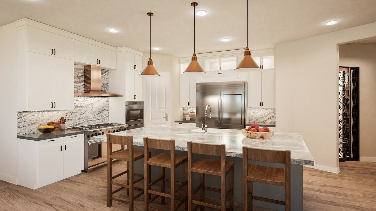 F617-A French Country House Kitchen, 4 Bedrooms, 3.5 Bathrooms | Cherry Grove House Plan
