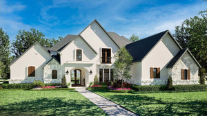 F617-A French Country House, 4 Bedrooms, 3.5 Bathrooms | Cherry Grove House Plan Exterior-2