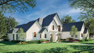F617-A French Country House, 4 Bedrooms, 3.5 Bathrooms | Cherry Grove House Plan Exterior-3