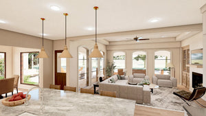 F617-A French Country House Family Room, 4 Bedrooms, 3.5 Bathrooms | Cherry Grove House Plan