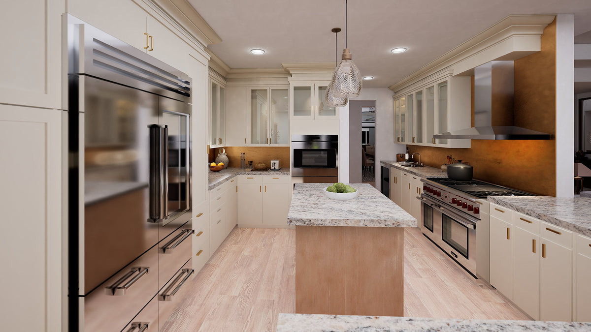 F8435-A Traditional House, 4 Bedrooms, 3 Bathrooms, 2 Half Baths | Cimarec House Plan Kitchen