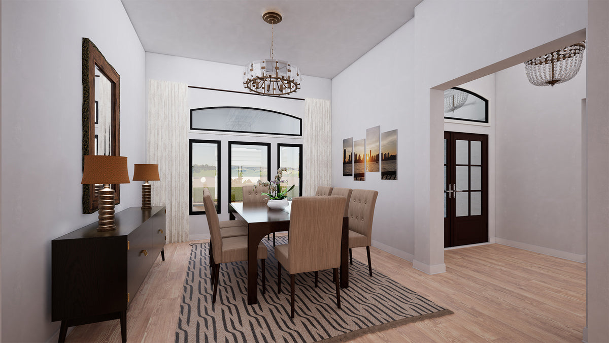 F8435-A Traditional House, 4 Bedrooms, 3 Bathrooms, 2 Half Baths | Cimarec House Plan Dining