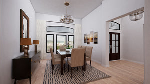 F8435-A Traditional House, 4 Bedrooms, 3 Bathrooms, 2 Half Baths | Cimarec House Plan Dining