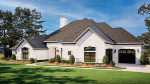 F8435-A Traditional House, 4 Bedrooms, 3 Bathrooms, 2 Half Baths | Cimarec House Plan Exterior-2