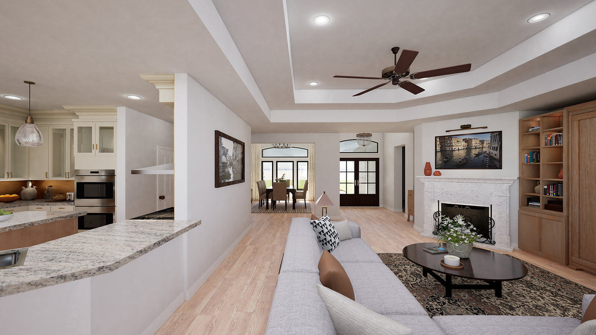 F8435-A Traditional House, 4 Bedrooms, 3 Bathrooms, 2 Half Baths | Cimarec House Plan 