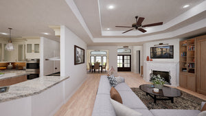 F8435-A Traditional House, 4 Bedrooms, 3 Bathrooms, 2 Half Baths | Cimarec House Plan 