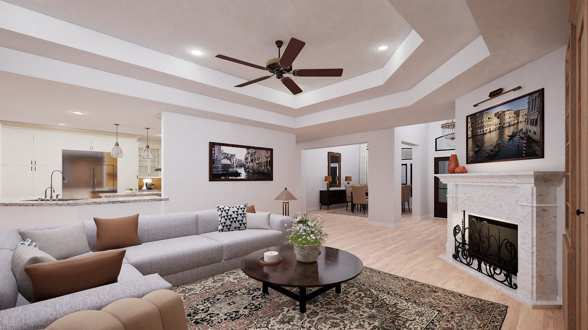 F8435-A Traditional House, 4 Bedrooms, 3 Bathrooms, 2 Half Baths | Cimarec House Plan 