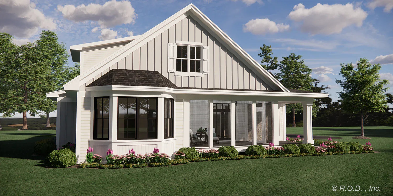 Illustration of Loft Apartments With Large Porches