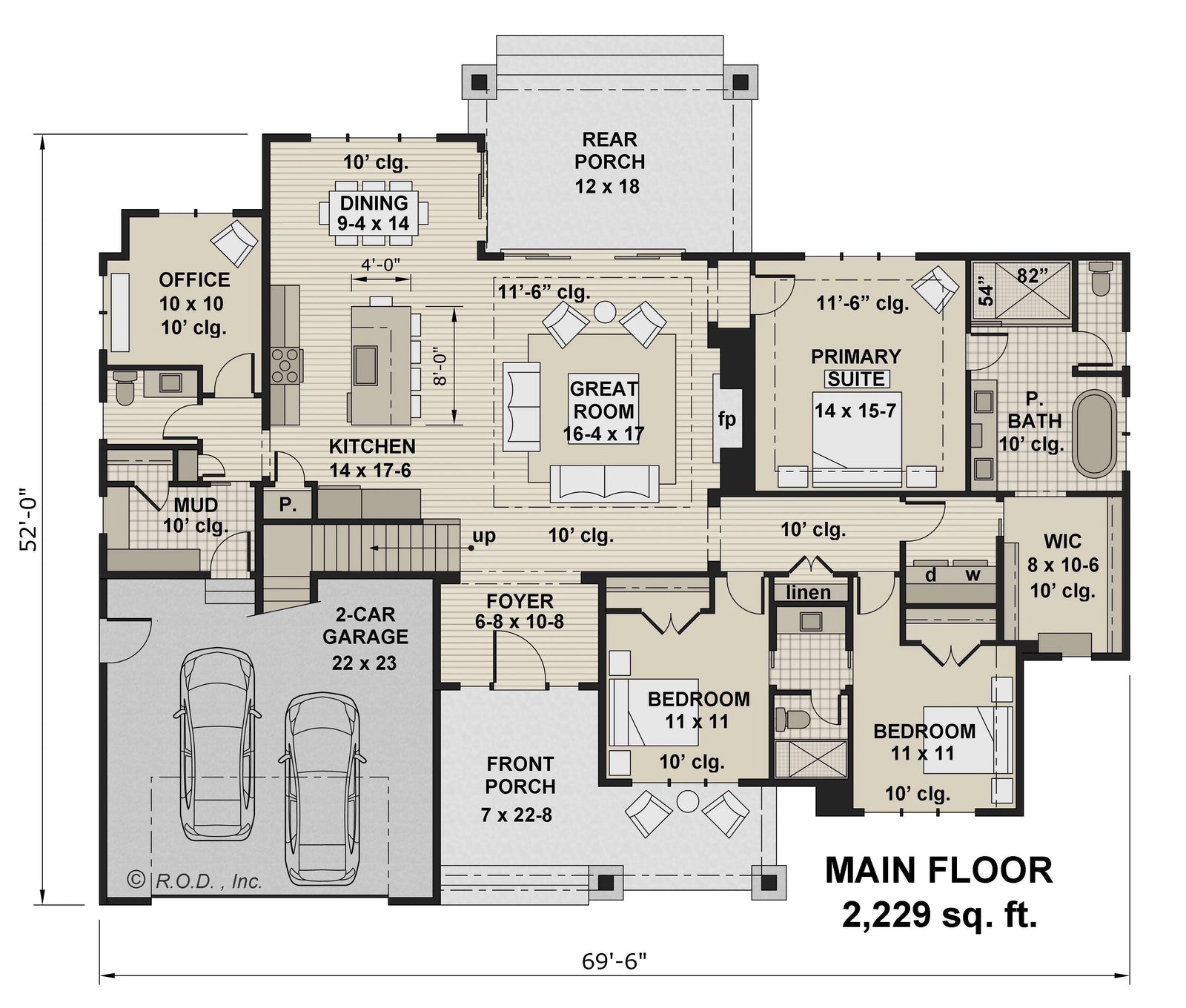 Winfield House Plan - Archival Designs House Plans, floor plan