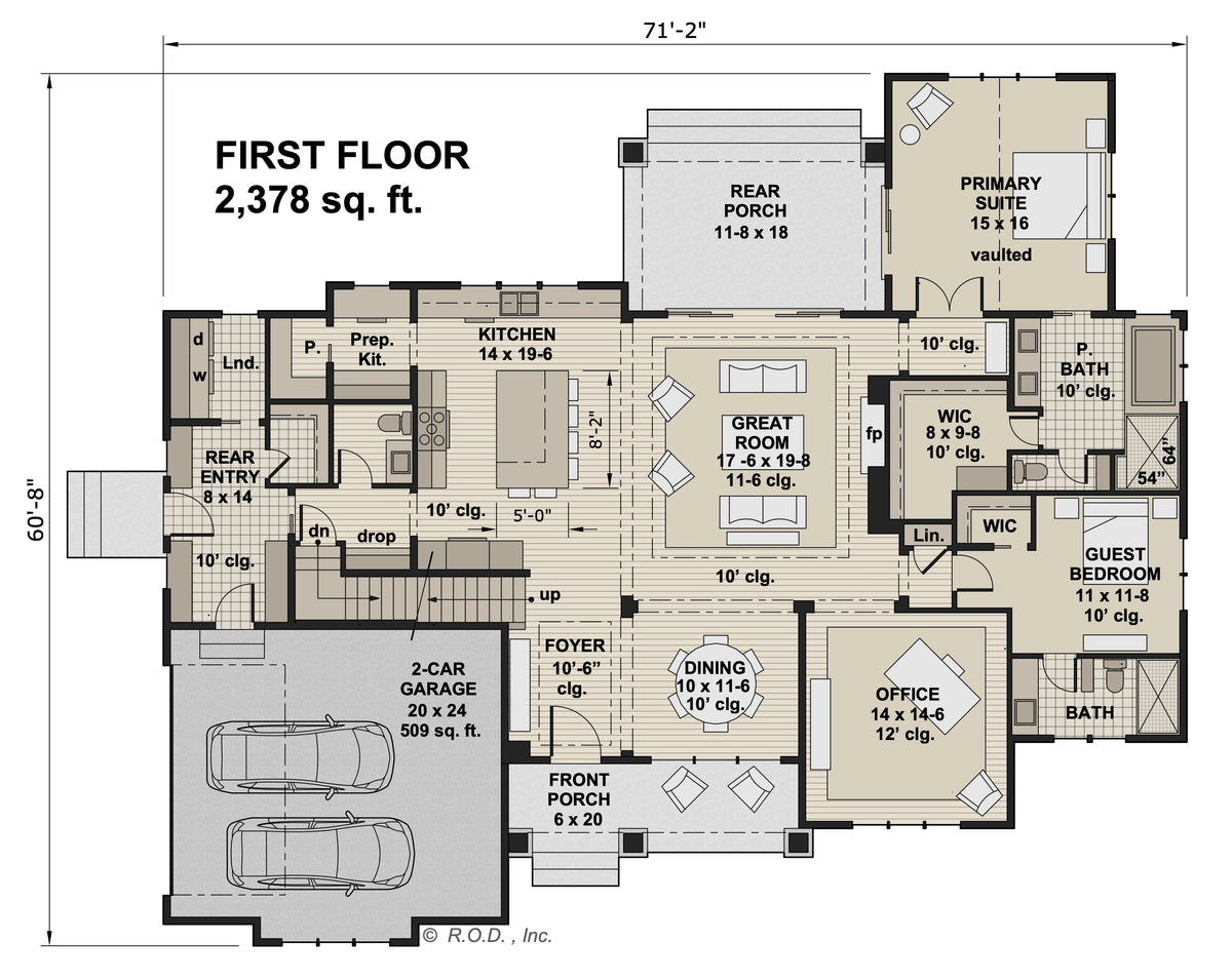 Harrison House Plan Floor Plan - First
