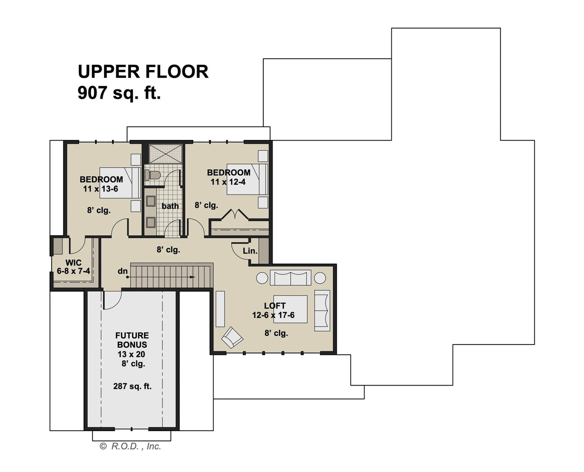 Harrison House Plan - Archival Designs House Plans, floor plan