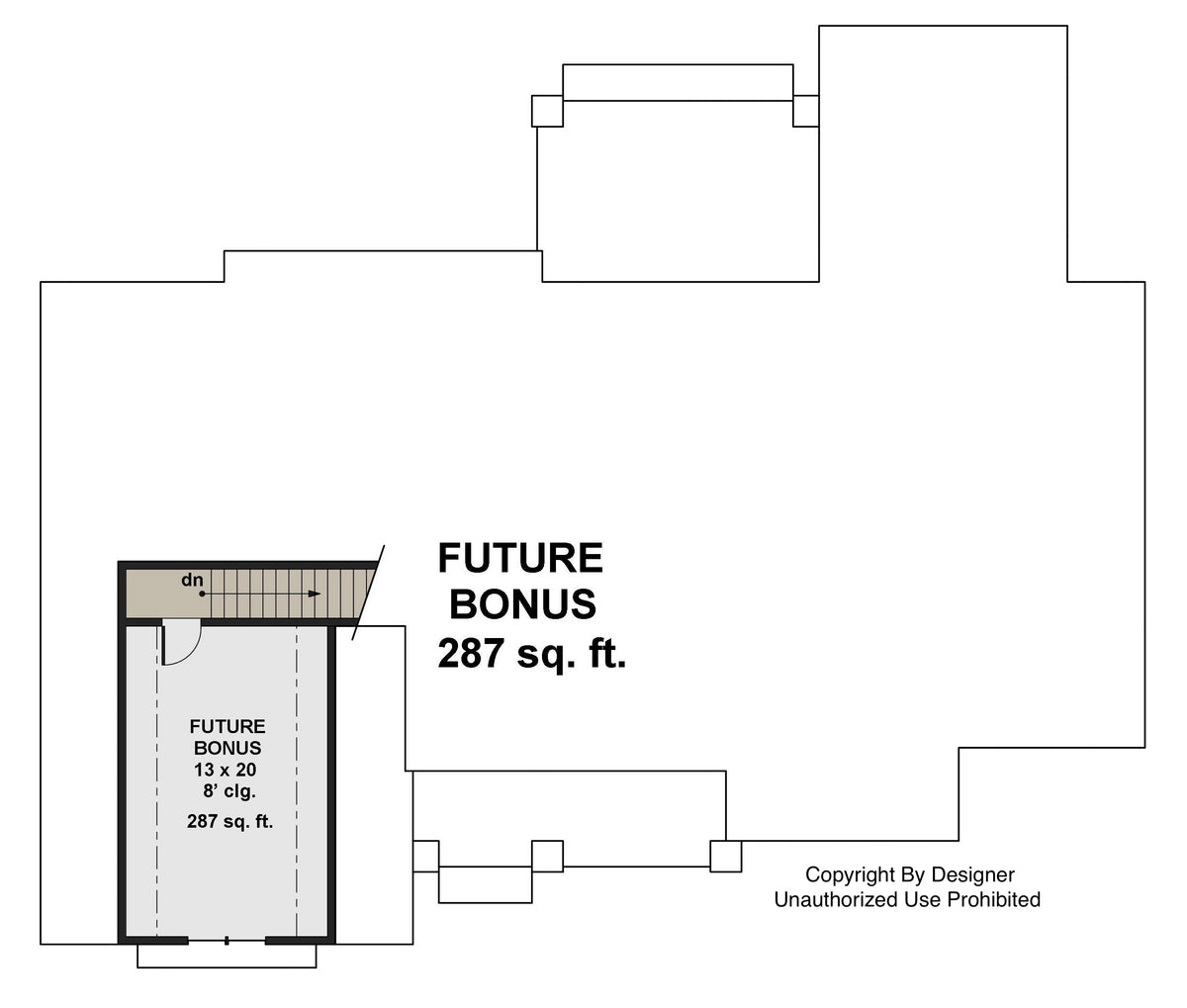 D7367-A Lafayette House Bonus Room Floor Plan 3-4 Beds 3 Baths