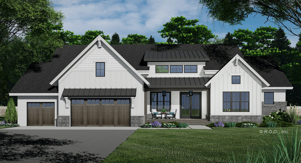Belle Meadow House Plan - Front