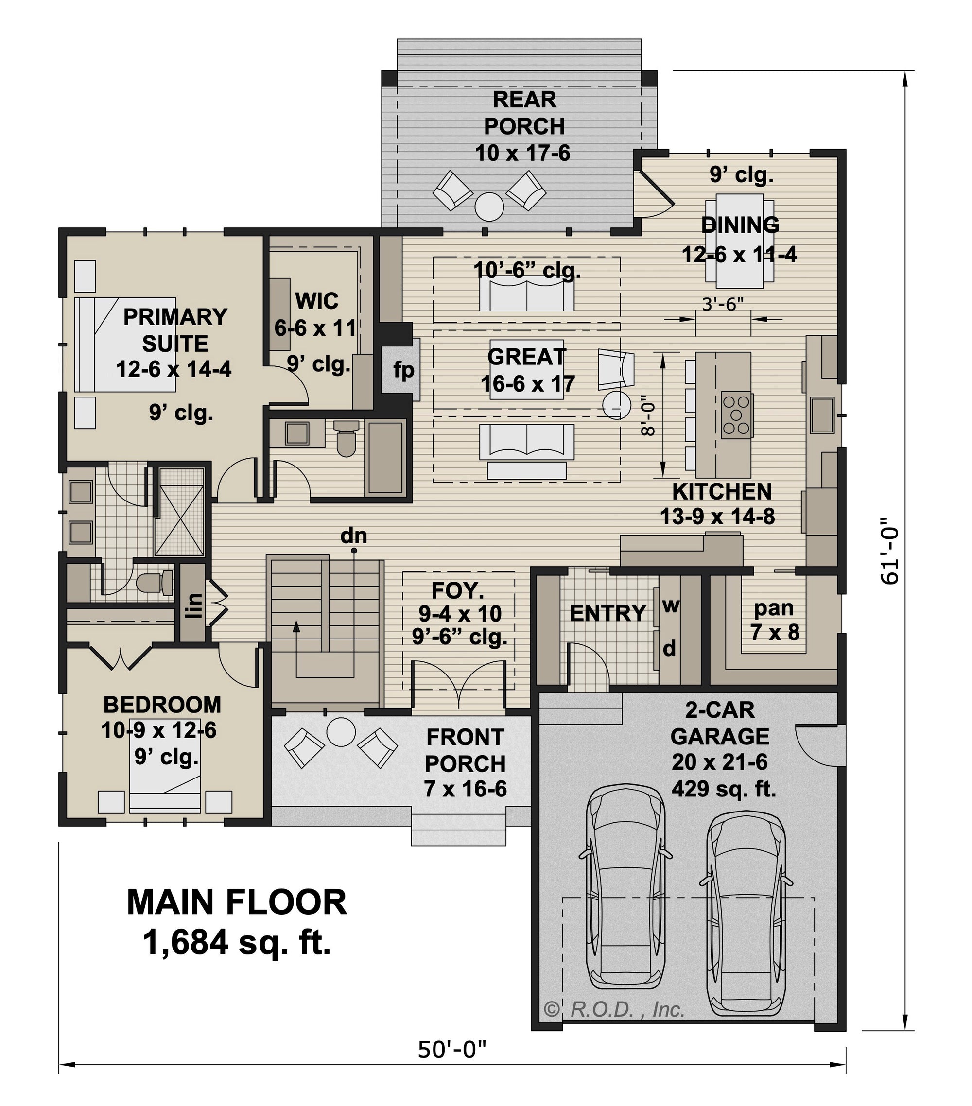 Chloe Creek House Plan - front 1