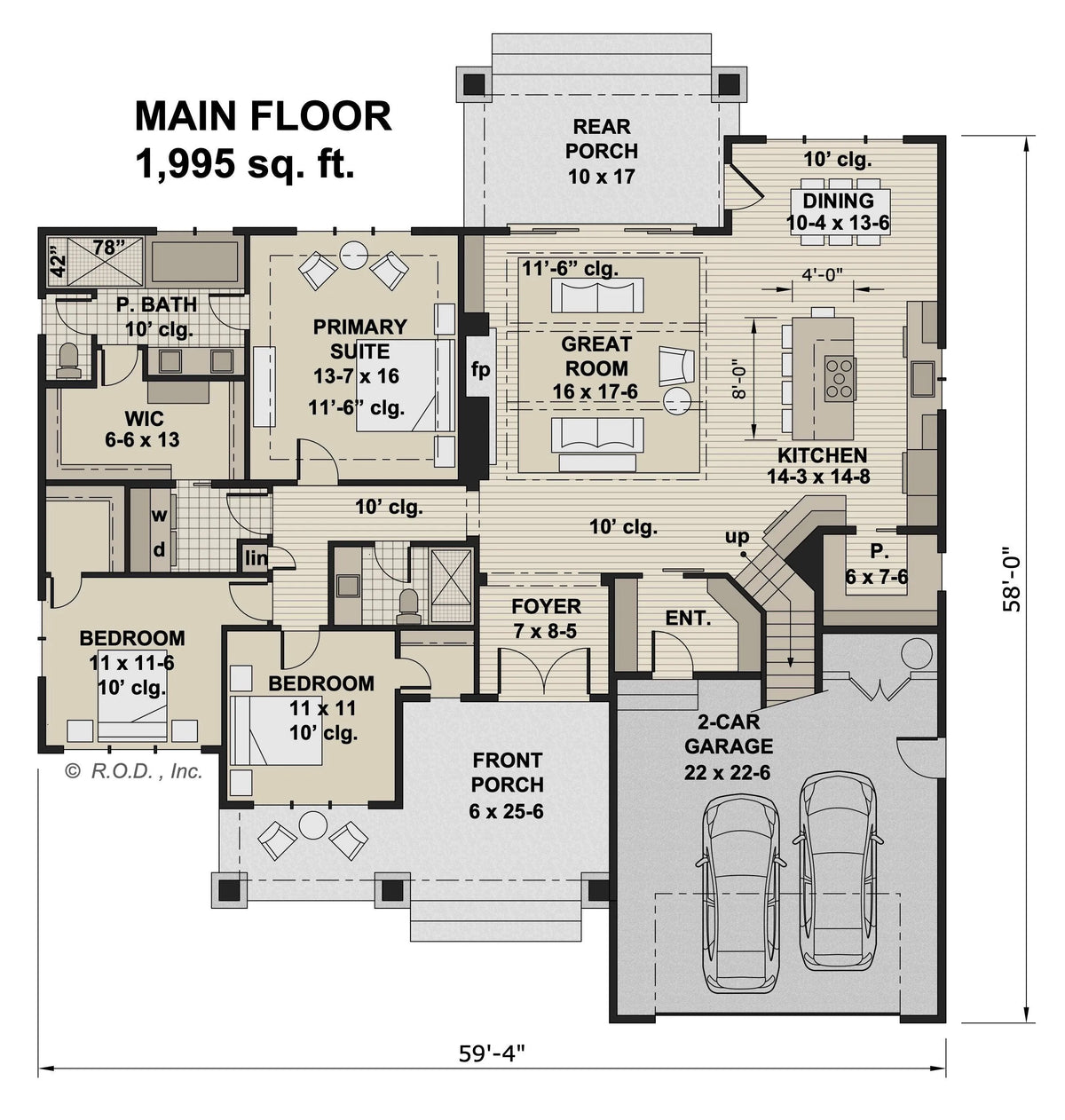 Waterbury House Plan - Archival Designs House Plans, floor plan