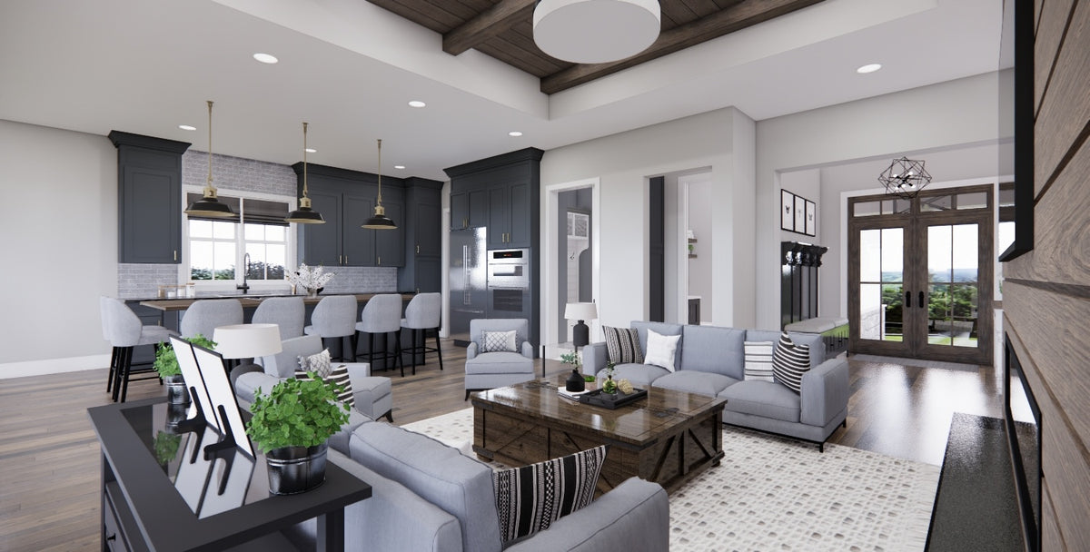 D7365-A Langford House Great Room and Eating Bar