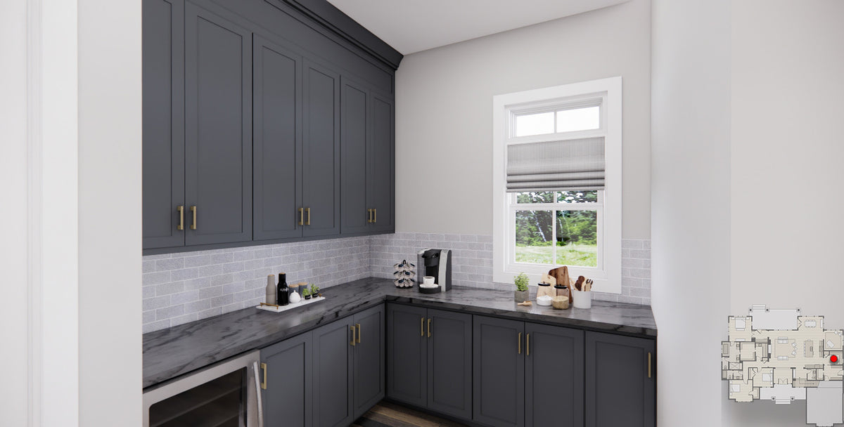 D7371-A Wood Haven House Prep Kitchen