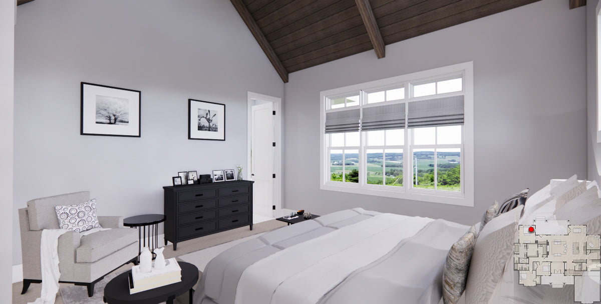 D7371-A Wood Haven House Master Bedroom