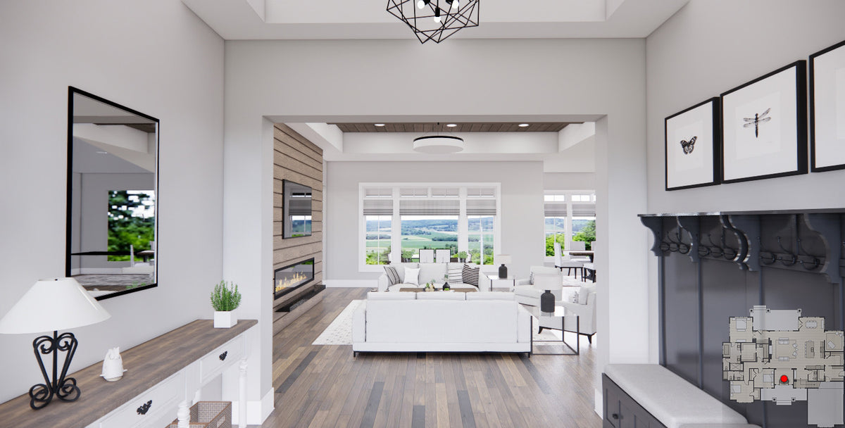 D7371-A Wood Haven House Foyer