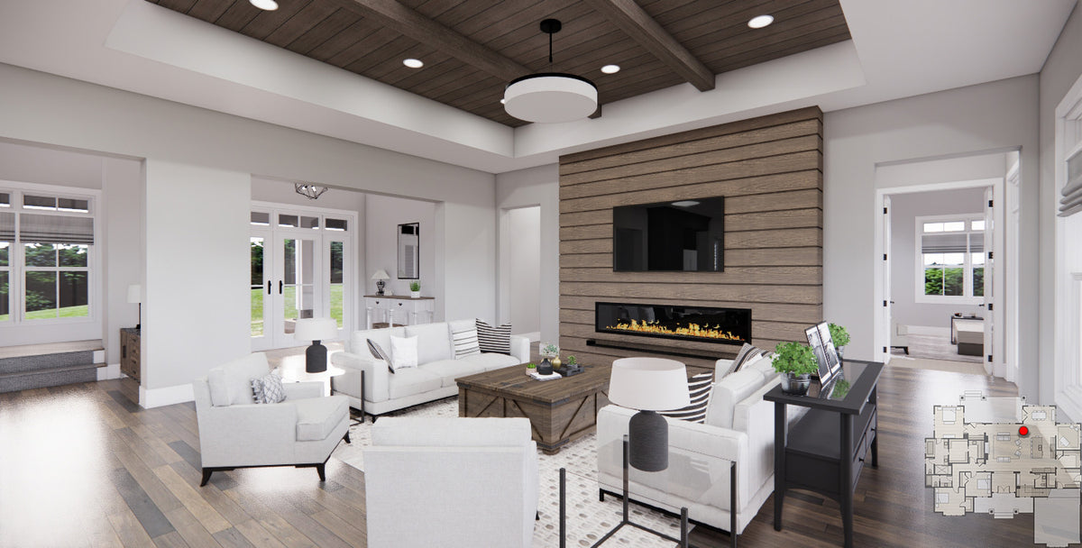 D7371-A Wood Haven House Great Room