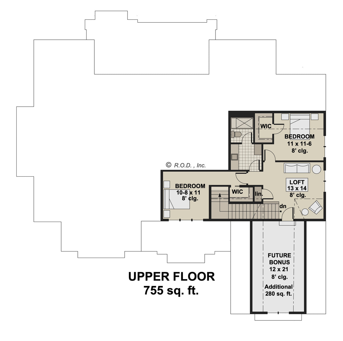 Meadow Ridge House - Upper Floor Plan