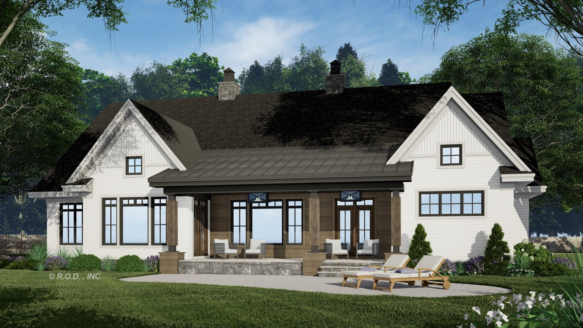 Meadow Ridge House Plan - Rear 