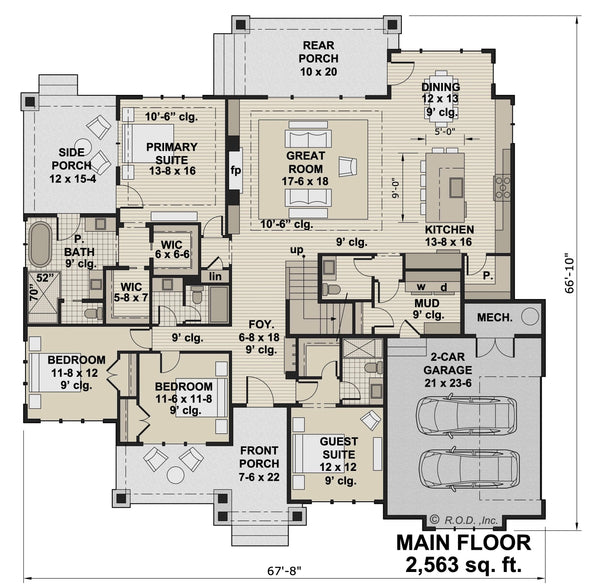 Danbury House Plan | Farmhouse Plan | Transitional House Plan