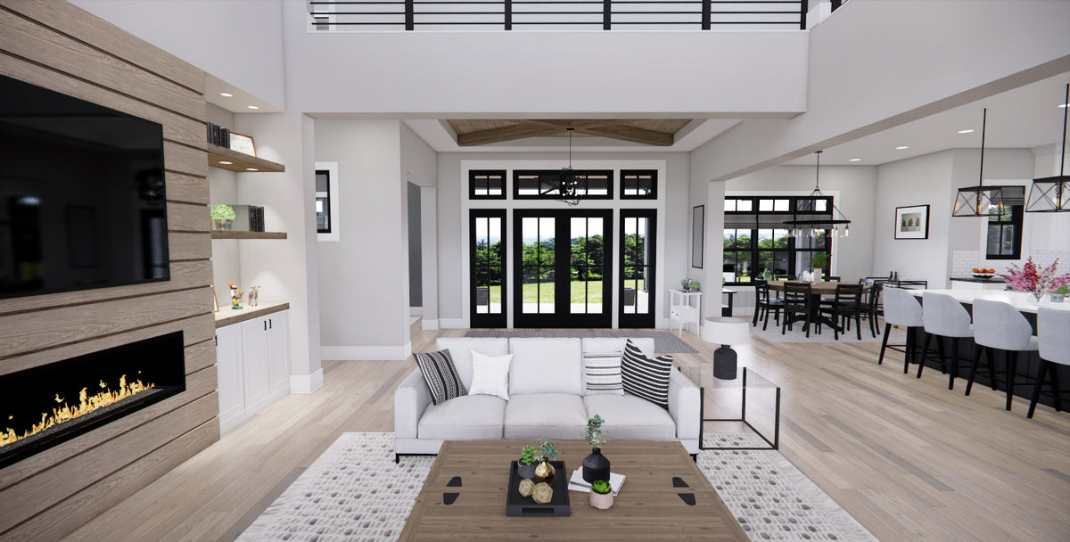 D7374-A Cedar Hollow House Great Room