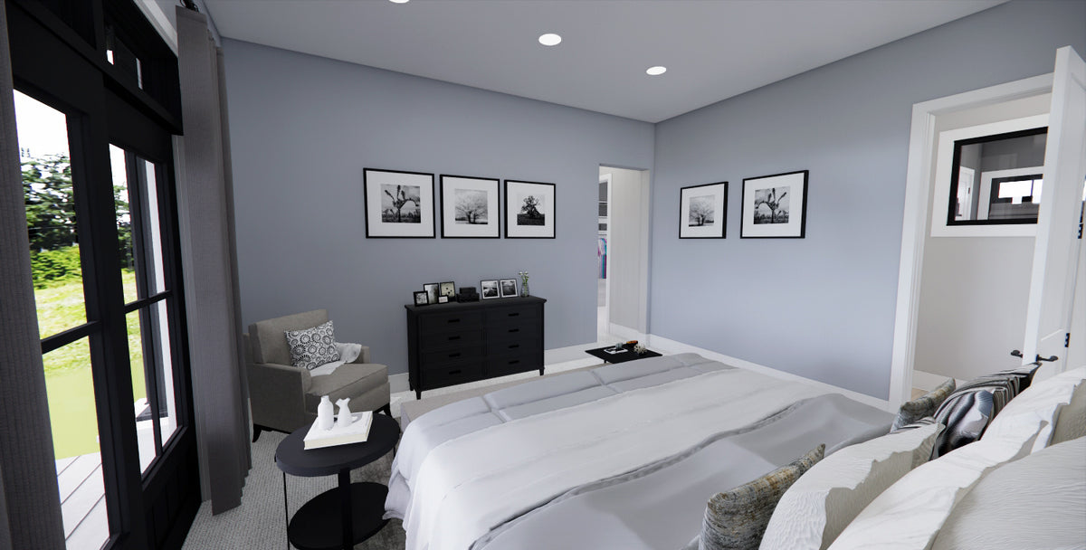 D7374-A Cedar Hollow House Master Bedroom
