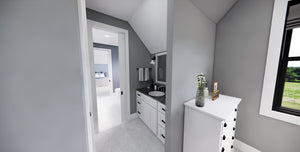 D7374-A Cedar Hollow House Jack and Jill Bathroom