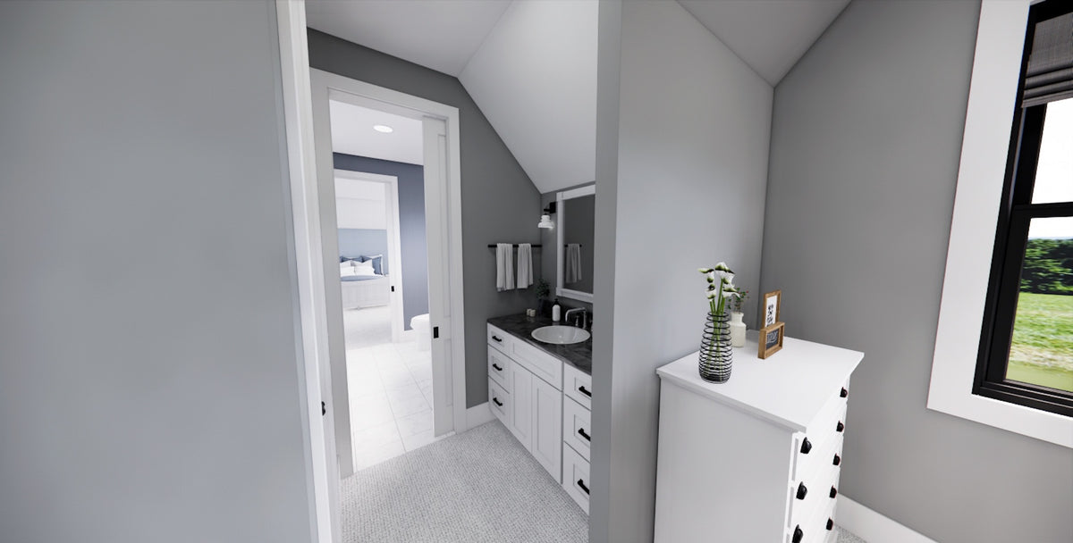 D7372-A Autumn Ridge House Jack and Jill Bathroom