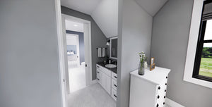 D7372-A Autumn Ridge House Jack and Jill Bathroom