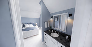 D7374-A Cedar Hollow House Jack and Jill Bathroom