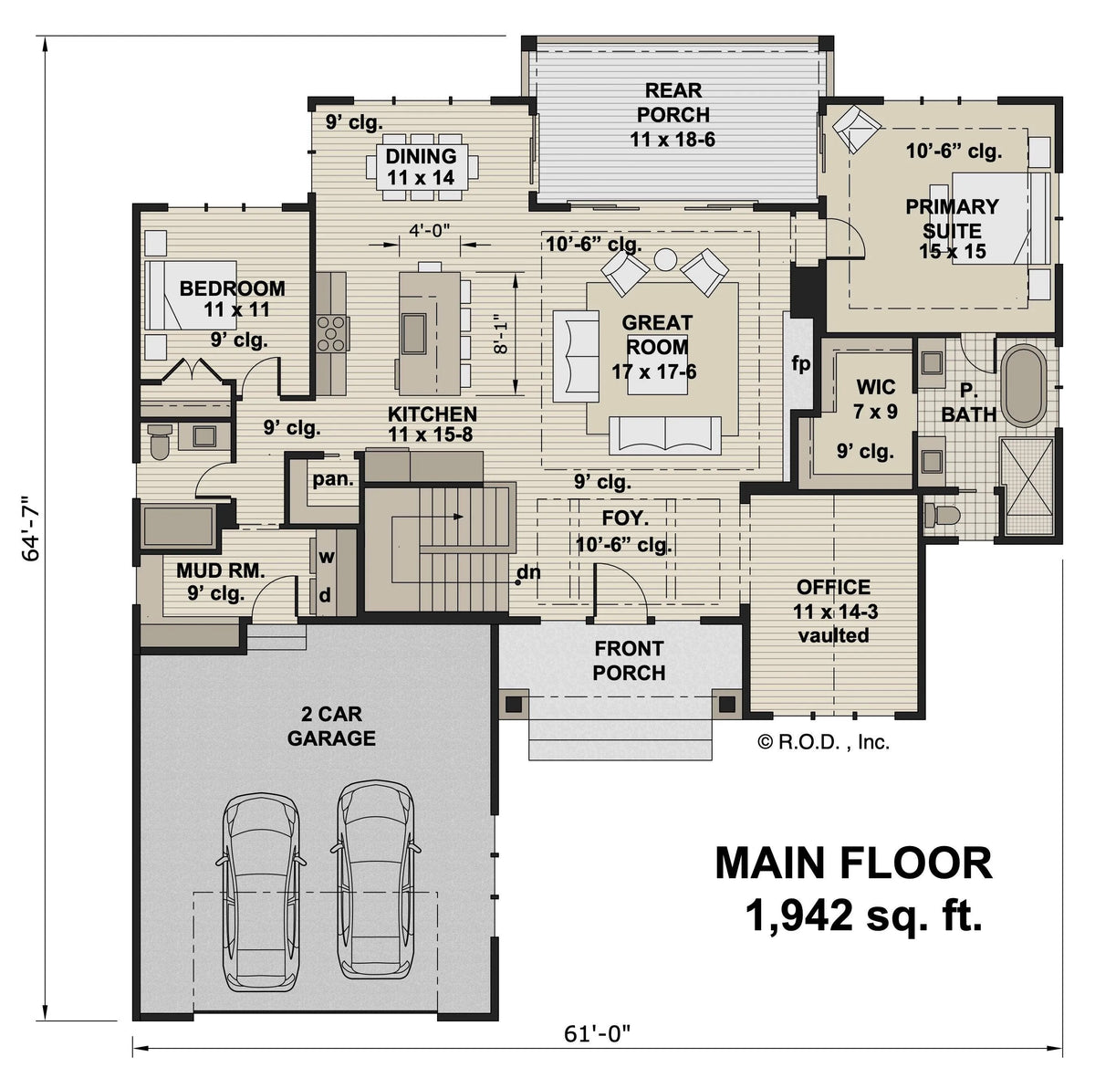 Southern Comfort House Plan - Archival Designs House Plans, floor plan