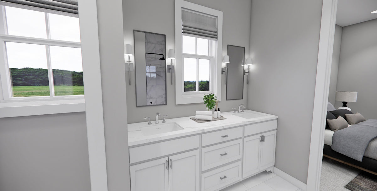 D7363-A Calhoun Falls House Master Bath Vanity