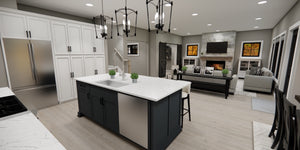 D7355-A Kingsport House Eating Bar and Living Area