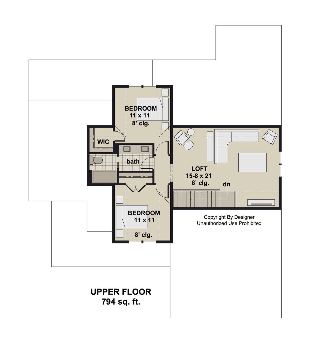 D7359-A Hidden Valley House Second Floor Plan