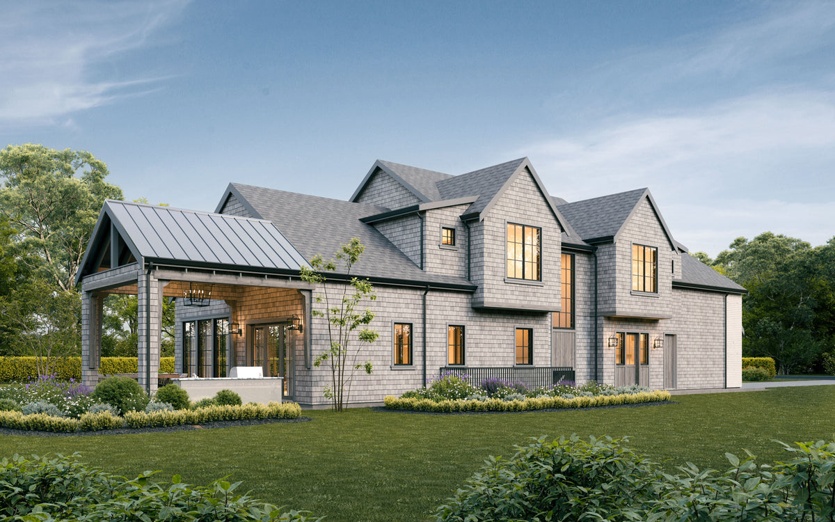 A Luxurious Fusion of Farmhouse and Contemporary House Plan