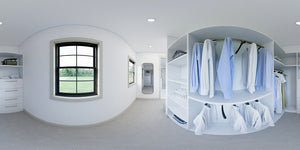 AJ7855-A Modern Farmhouse Closet Panorama, 2 to 3 Bedrooms, 2.5 Bathrooms | Plan VD1066