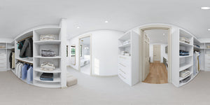 AJ7855-A Modern Farmhouse Closet Panorama, 2 to 3 Bedrooms, 2.5 Bathrooms | Plan VD1066