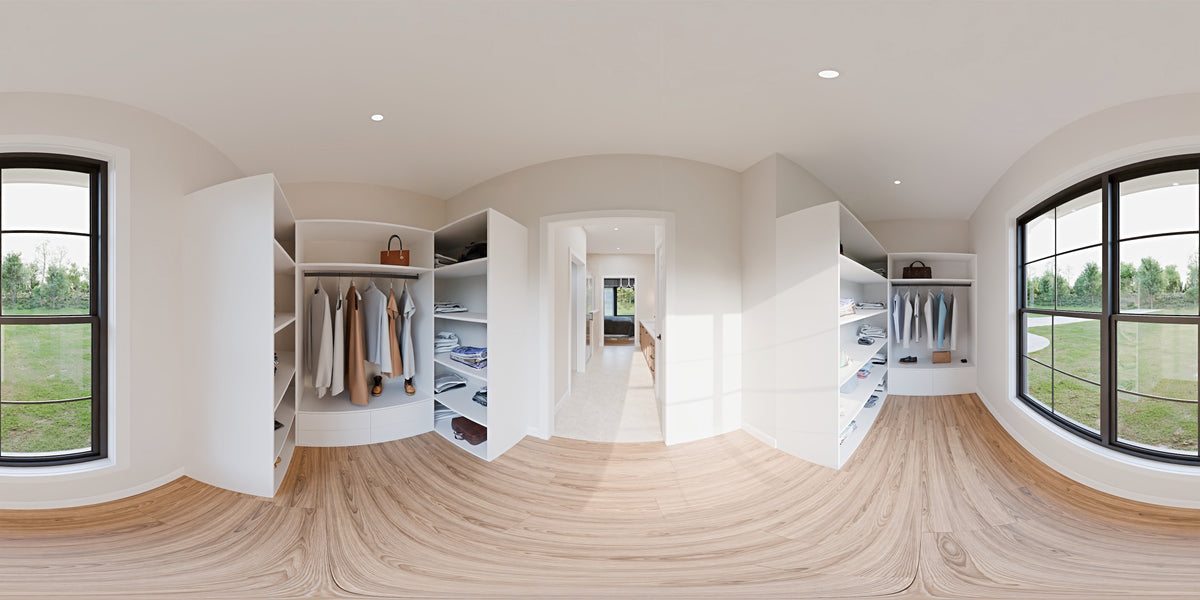 AJ7726-A Craftsman House Closet Panorama, 3 Bedrooms, 2.5 Bathrooms | Plan 1063