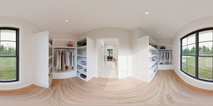 AJ7726-A Craftsman House Closet Panorama, 3 Bedrooms, 2.5 Bathrooms | Plan 1063