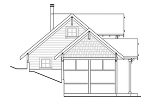 AM8487-A Cottage House with 1 Bathroom | Northlake House Plan Left Elevation