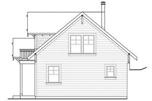AM8487-A Cottage House with 1 Bathroom | Northlake House Plan Right Elevation