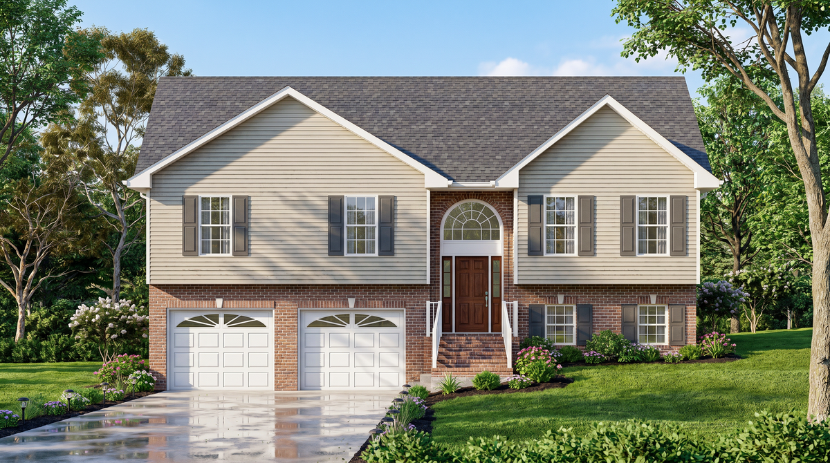 A8205-A Traditional House, 3 Bedrooms, 2 Bathrooms | Camelot House Plan Exterior-2