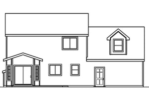 AM7791-A Country House Rear Exterior, 3 Bedrooms, 2.5 Bathrooms | 30-197 Adkins