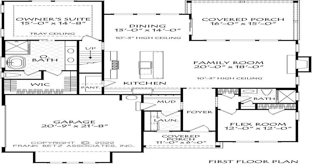 Carolina Cottage - Archival Designs House Plans, floor plan